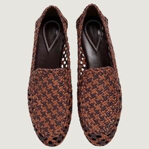 NWT Zimmermann Helix Loafers Woven Leather Flats EU40 US 9.5 Coastal‎ Old Money